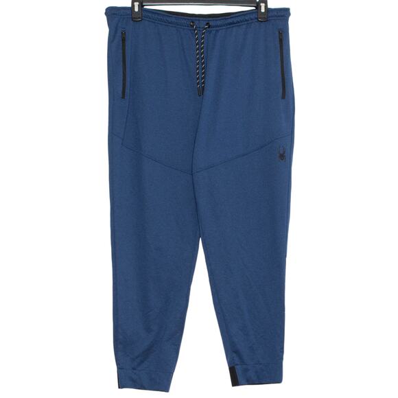 Spyder Mens Jogger Pant Pull On Drawstring Athleisure Gorpcore Blue Size XL KL - Picture 1 of 6